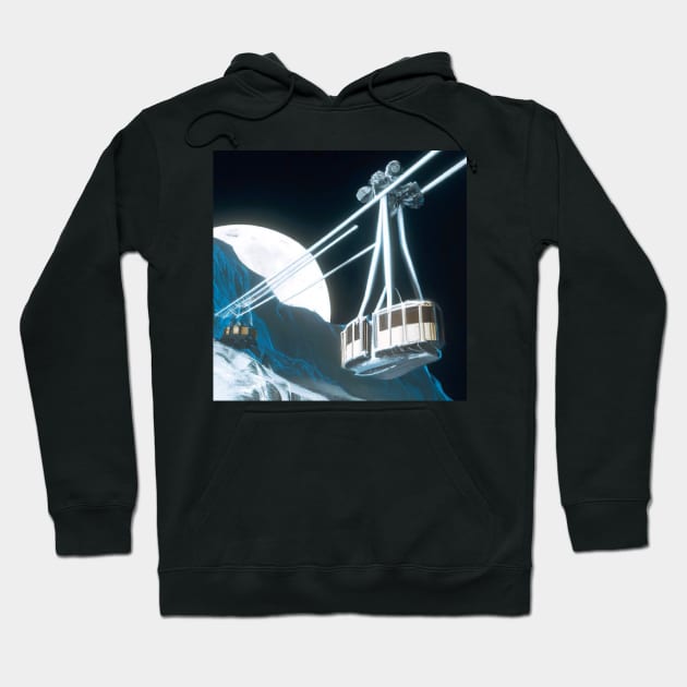 Gothic Moon Tram Hoodie by lofi_retrowave